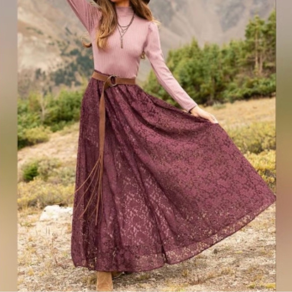 Women's Bohemian-inspired Dress in Plum